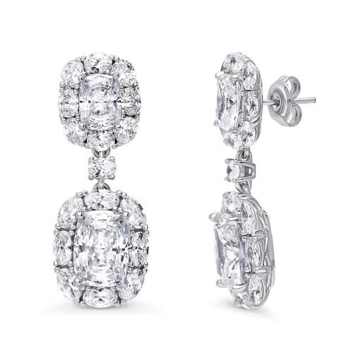 BERRICLE Rhodium Plated Sterling Silver Cubic Zirconia CZ Art Deco Hal : BERRICLE Sterling Silver Vintage Inspired Art Deco