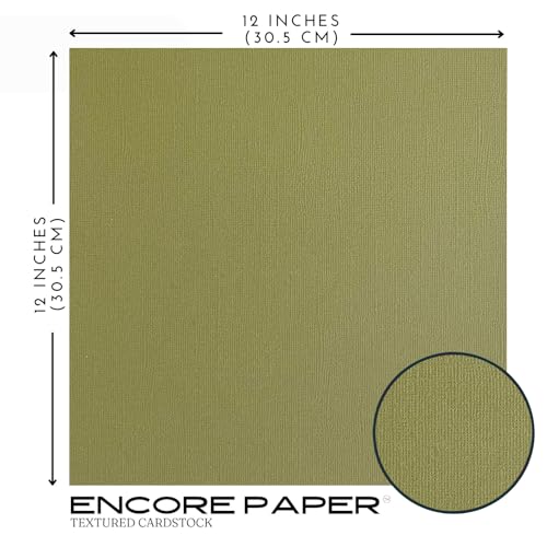 Papier cartonné texturé vert Thyme 30,5x30,5 cm pour scrapbooking - 4