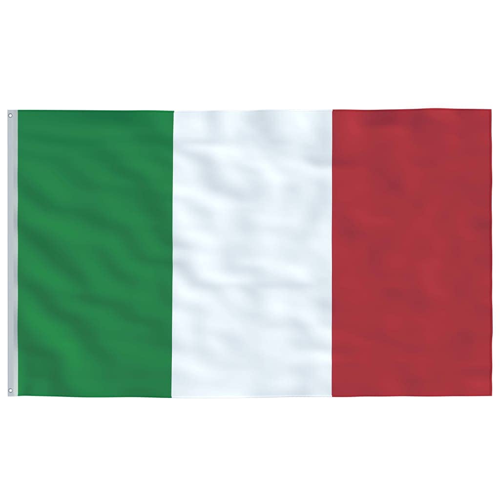Genérico Mástil y Bandera de Italia Aluminio 6,23 m,Casa y jardín,Decoración,Banderas y Mangas de viento-3147097