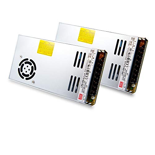 MEAN WELL [2 Pack] MW LRS-350-5 300W 5V Single Output Switching Power Supply, Ultra-Thin, Short Circuit/Overload/Over Voltage/Over Temperature Protections, for LED Display Screen/LED Sign/Module