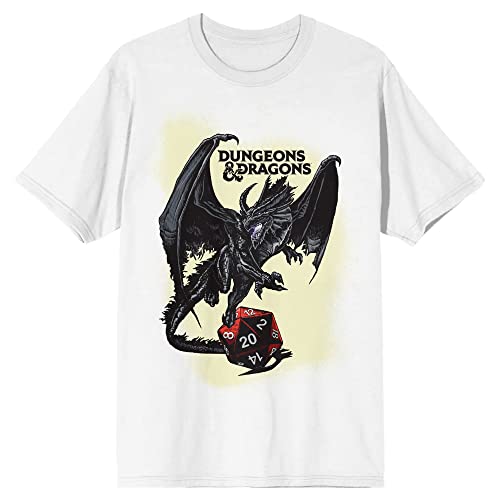 T-Shirt Dungeons et Dragons Homme Blanc XXL aux Finitions Soignées