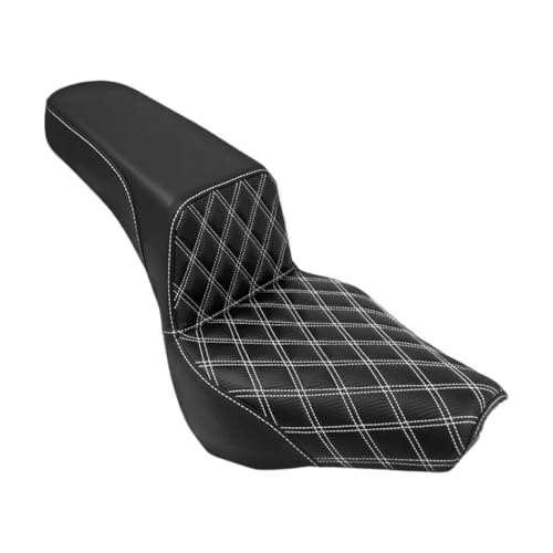Asiento Motocicleta Dos Plazas con Cojín PU Impermeable Confort Largo Recorrido Softail 2018-2025