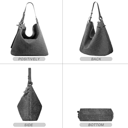 Bolso Frosted para mujer, tipo Hobo Satchel miniatura 7