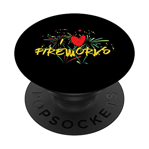 Me Encantan Fuegos Artificiales Pyro Petardos Pirotécnico PopSockets PopGrip: Agarre intercambiable...