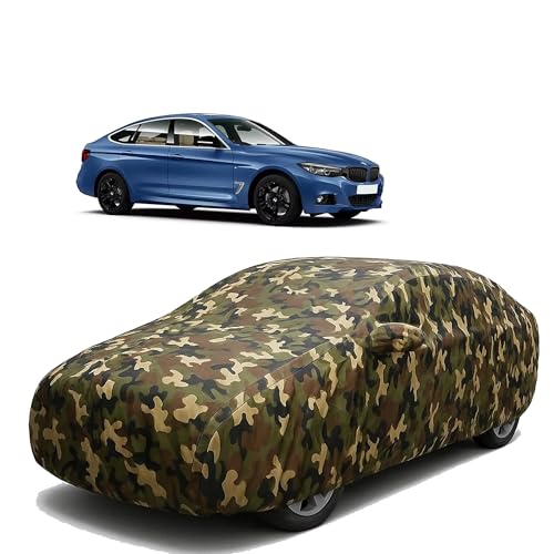 Image of Sulfar 100% Waterproof Car Body Cover Compatible with Mirror for BMW 3 Series GT with Long Lasting Durable Material (Triple Stitched, Full Bottom Elastic, Camouflage Army)