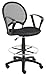 Boss Office Products B16217 Mesh Drafting Stool with Loop Arms in Black