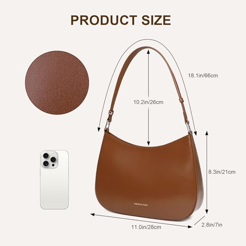 Leather Shoulder Bags for Women, Cute Purses Everyday Trendy, Women's Small Tote Handbags with Magnetic Closure4