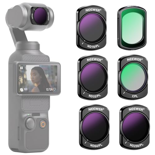 NEEWER ND&CPLtB^[Zbg Rp`u Osmo Pocket 3 C h h UV CPL ND16/PL ND32/PL ND64/PL ND256/PLtB^[ tB^[ Yی }`R[gHDwKX/A~