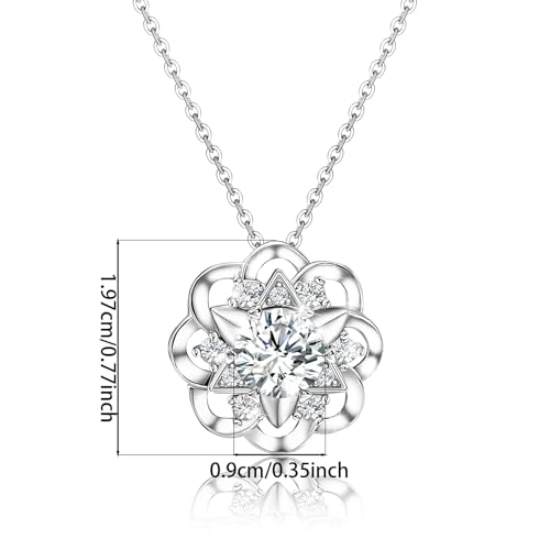 Image of Sterling Silver Pendant Necklace Charms Hypoallergenic Fashion Jewelry Dainty Valentines Day Birthday Gift for Women