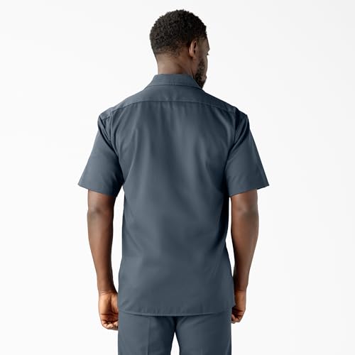 Image of Dickies Men's Short Sleeve Work Shirt - Durable Twill Button Down Shirts for Men, Lightweight Uniform for Daily Wear