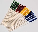 JoseonGotElephant Cellophane Frill Wooden Toothpicks, 4-Inch 1000 count Sandwich/Finger food toothpicks