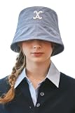 VA Curved 3D Logo Drop Bucket Hat Blue