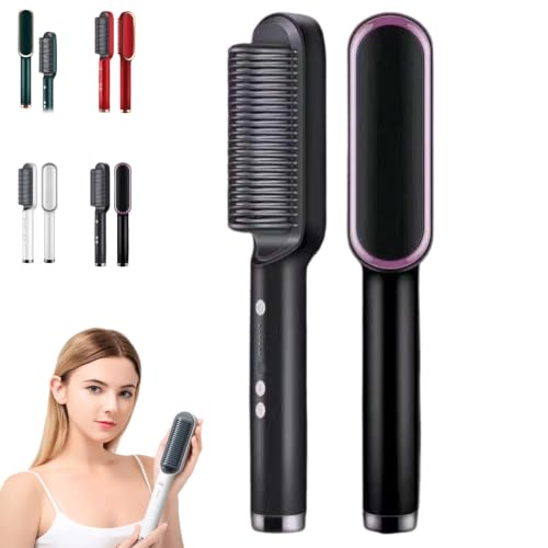 Cepillo alisador para cabello húmedo y seco que alisa con un solo peine y calor regulable