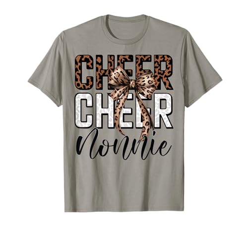 Cheer Nonnie Cheerleader Grandma Biggest Fan Mothers Day T-Shirt