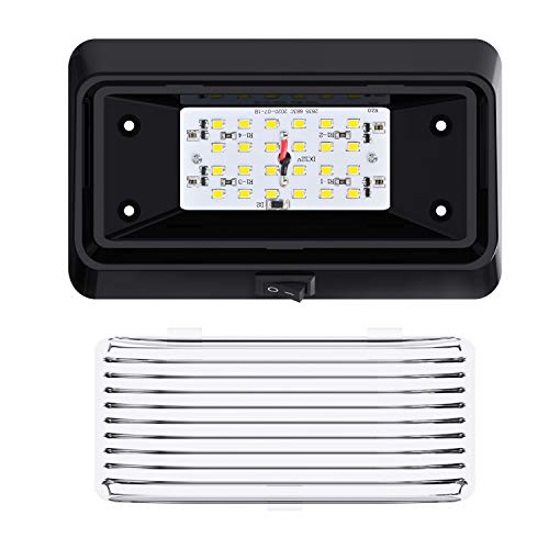 Leisure Led 2 Pack Rv Exterior Porch Utility Light With Switch 12V 280 Lumen Lighting Fixture. Replacement Lighting For Rvs, Trailers, Campers, 5Th Wheels Black Base Clear & Amber Len (Black, 2-Pack) #TOP2