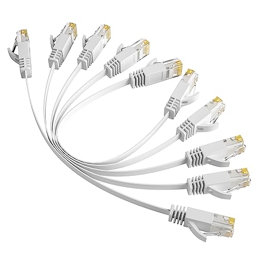 Elecan ECCAT6-F-2FT-5PK-WH Cat 6 Flat Ethernet Cable 2 Ft/5 Pack thumb #4