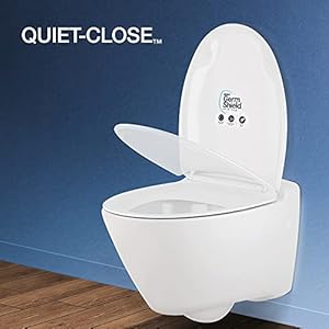 Kohler Oval-Shaped Thin Toilet Seat, Quiet Close, Slim Seat, White (30770IN-0)