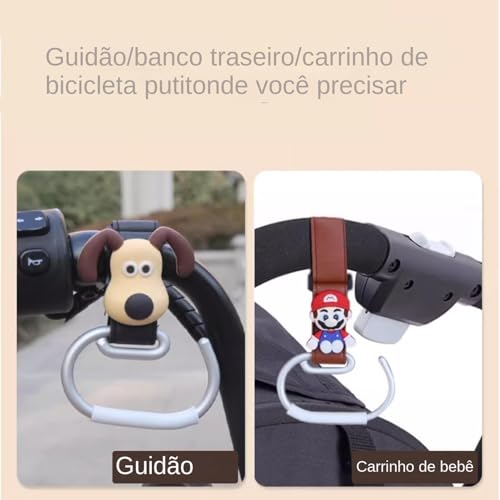 Gancho para bolsa de carrinho, ganchos para carrinho - Alças de carrinho multifuncionais, clipes de