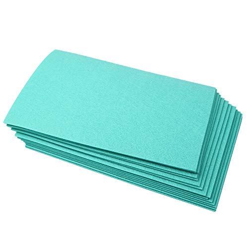 Polyester Felt Sheet Stiff 15 Sheets 20 x 30 cm(7-7/8 X 11-7/8 in 5/64 in Thick) (Turquoise)