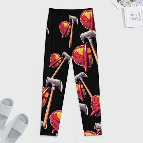 Firefighter Fireman Firefighting Men's Pajamas Pants Lightweight Sleep Lounge Pant Pjs Bottoms Casual Sleepwear4