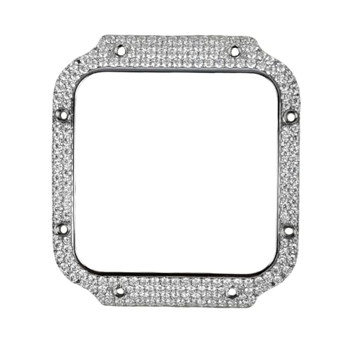 Moissanite pour Santos de Cartier automatique 47,5 mm avec sertissage pavé de prestige artisanal