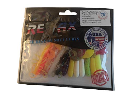 Gummifische SANDAFISHING 31 Twister 7cm bis 11cm Angelset