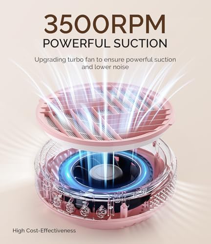 Image of MelodySusie Advanced Cordless Nail Dust Collector, SProR 3500RPM Powerful Portable Nail Vacuum Fan with 3 Suction Modes,Reusable Filter & Low Noise for Mobile Nail Tech, DIY Nail Artist & Home Use