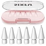 SIXFU Replacement Tips for Apple Pencil Tips, Apple Pencil Pro Tips Set, Professional Sturdy iPencil Tip with Pink Case Accessories Compatible with iPad Pen 2/1 USB C Tips(6 PCS)