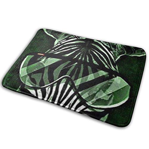 SUPERQIAO Tapis de Porte antidérapants universels, Tapis de Bienvenue intérieurs et extérieurs, Tapis de Porte antidérapants rectangulairesZebra in Aviators