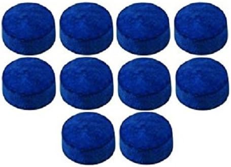 LGB Pool cue tip 9mm 10 Piece Leather Blue