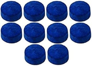 LGB Pool cue tip 9mm 10 Piece Leather Blue