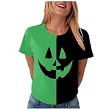 Generisch Problem Gelöst Print Halloween T Shirt mit Blutigem Bedrucktes Shirts Blut Verletzung Halloween-Kostüm Horror Leicht T-Shirt Tops Oberteil I'm Fine Blood Kurzarm V-Ausschnitt Halloween Shirt