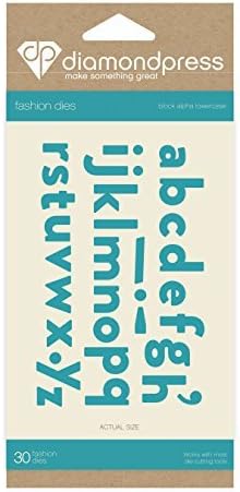Diamond Press Block Alpha Lowercase Fashion Dies, Silver by Diamond Press
