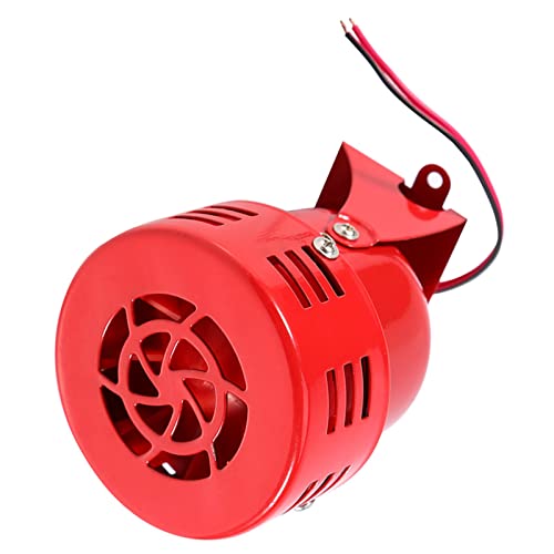 WPKD BLUEIY Klaxon de Sirène d'air Rouge en Métal 12V, Alarme à Moteur électrique de Sirène de Raid d'air Fort pour Voiture Camion Moto 110DB