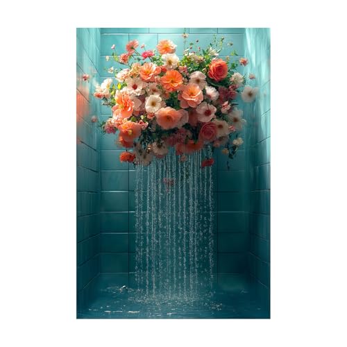 Affiches murales impression moderne fleur orange 80x120cm toile haute définition