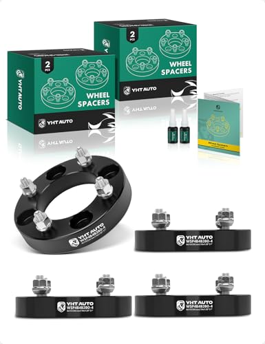 YHTAUTO 4x115 ATV Wheel Spacers 1 inch Compatible with Arctic Cat, Yamaha, Joyner USA, Textron Off Road, Tire Spacers with 10x1.25 & 12.9 Grade Studs, 85mm Center Bore 4 Lug 4PCS Black