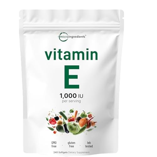 Vitamin E 1000IU Softgels – 240 CT, Non-GMO
