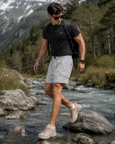Image of GRECIILOOKS Mens Cotton Cargo Pant Casual Convertible Trousers Lower for Men 6 Pocket Drawstring Waist