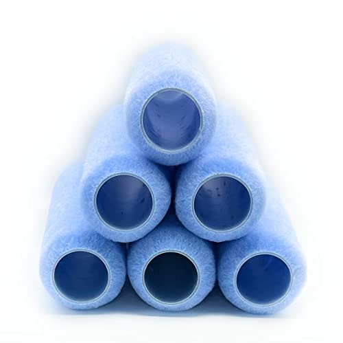 Sunbay - Paint Roller Covers - 1/2 X 9 Inch, Pack Of 6, 1/2 Inch Nap Length, Paint Roller Kit, Paint Rollers For Wall Painting, Non-Matting, Paint Rollers For House Painting #TOP6