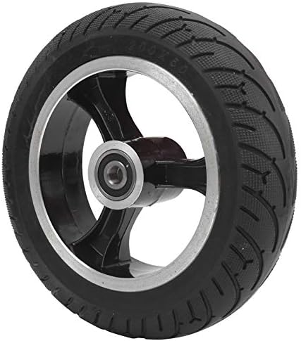 Longzhuo 200x50 Solid Wheel, Solid Tire, 6.5in Electric Scooter Front Solid Wheel, Non-Pneumatic Tire with Hub, Replacement Wheel for Electric Scooter
