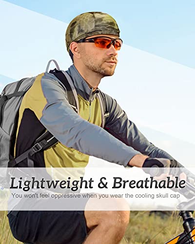 15 Pieces Cooling Skull Caps Camo Cooling Helmet Liner Sweat Wicking Running Beanie Cycling Caps Hat For Men Women Outdoor (Cool Style) #TOP3