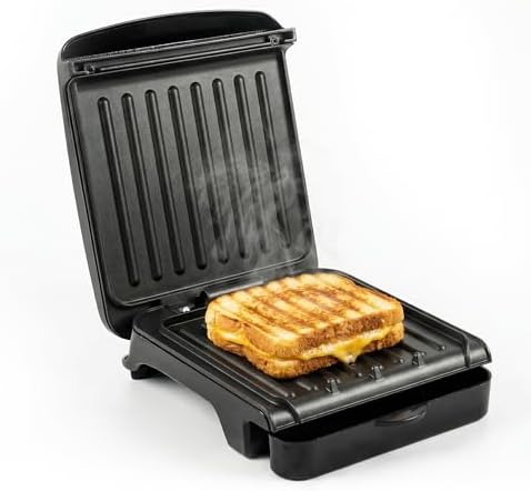 OVENTE 2-Serving Electric Indoor Grill & Panini Press with Easy C...