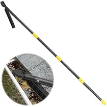 Gutter Cleaning Tools 7.7 FT, Rain Gutter Guards Cleaning Tool with Long Pole, Roof Gutter Scoop Leaf Cleaning Tool, Gutter Shovel Cleaner Tool