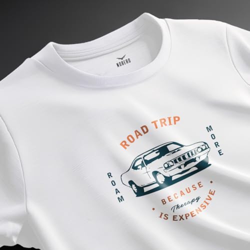 Image of Nobero Men's Regular Graphic Printed T-Shirt for Men | Soft Cotton | Classic Fit | Printed Casual Tshirt for Men