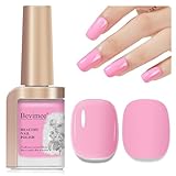 Bevimee Nail Polish Light Pink Quick Dry Nail Lacquer Sheer Color, Regular Barbie Pink Fast Dry Fingernail Polish Bulk Non Gel Long-Lasting DIY Salon Gift for Women