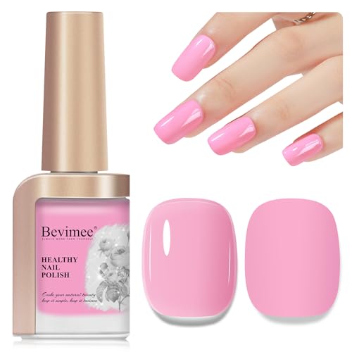 Nail Polish Light Pink Quick Dry Nail Lacquer Sheer Color, Regula...