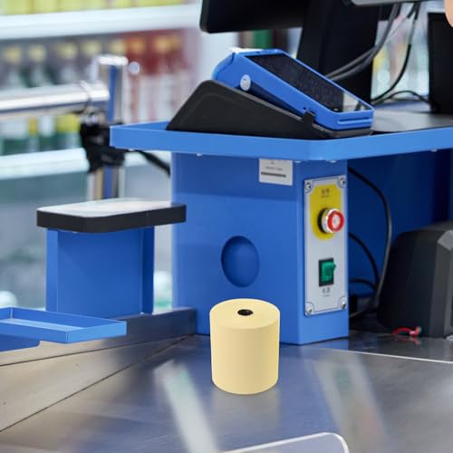 Papel térmico amarillo Baluue ideal para cajas registradoras y bancos 5
