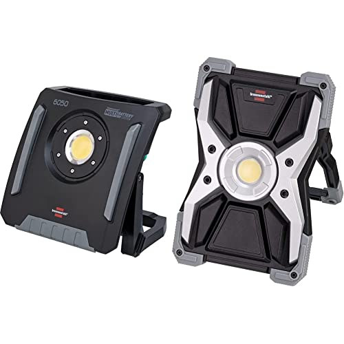 Brennenstuhl Multi Battery LED Hybrid Baustrahler 6050 MH (60W, 6200lm, IP65, 5m RN-Kabel, ohne Akku) & Akku LED Arbeitsstrahler RUFUS/LED Arbeitsleuchte für Werkstatt (3000lm, IP65)