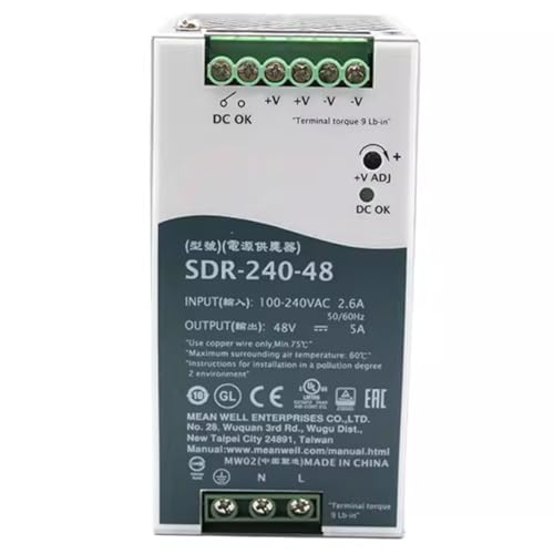 SDR-240-48 48V 5A 240W �P�o�� �H�Ɨp DIN ���[�� PFC�@�\�t�� 1��