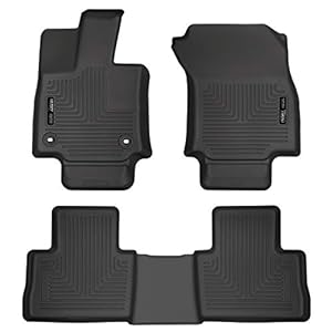 Husky Liners Weatherbeater Floor Mats | Fits 2019-2025 Toyota RAV4 | Front & 2nd Row, 3-pc Black – 95501